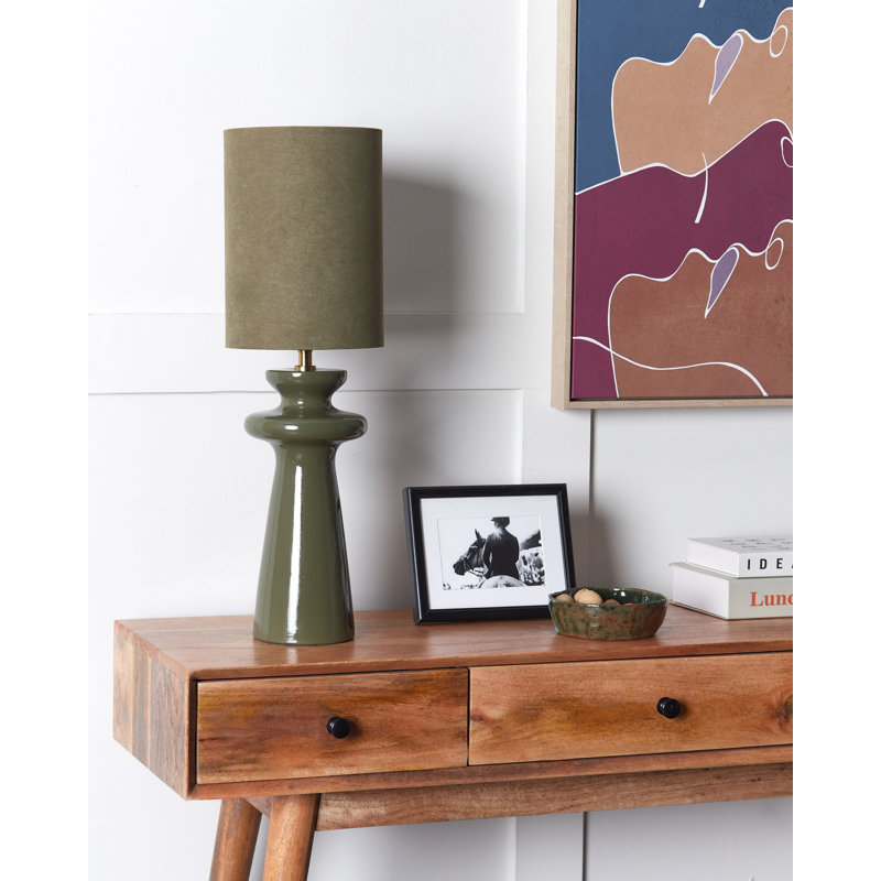 Bozarth Ceramic Table Lamp, Green