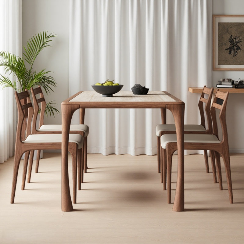 Simple and Retro Solid Wood Dining Table
