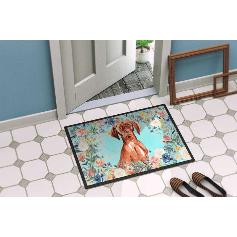 36 po x 24 po tapis de porte extérieur antidérapant Wimer, Braque hongrois à poil court
