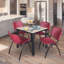Plateau de table Kee Square, 4 chaises empilables-1843066370-1810362141-1810362136