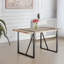 Table de salle à manger de 55 po de style Mid-Century et chaise de 4 personnes, matériau, table carrée, assise ergonomique, bois massif de 1,5 po, pieds en métal, fabrication, assemblage en 30 minutes, 5 pièces: 4 chaises modernes en bois,