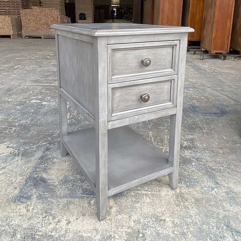 Altie 2 - Drawer End Table, Eggshell
