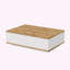 Table basse moderne, pin atlantique et blanc, 90 x 30 x 60 cm, panneau de particules enduit 100% mélamine, épaisseur: 0 cm, design scandinave