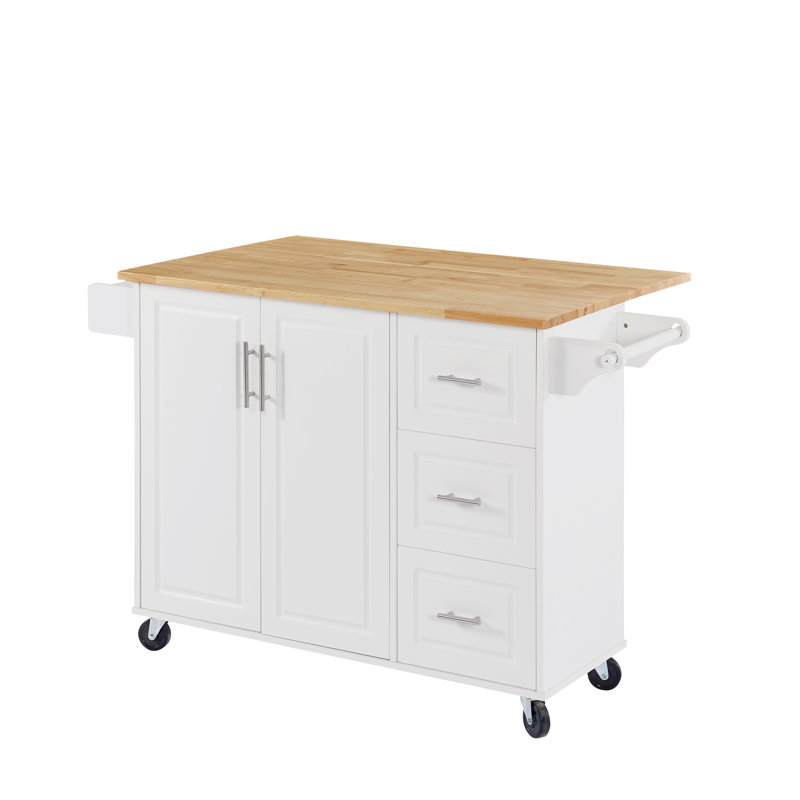 Perlo Kitchen Cart, White