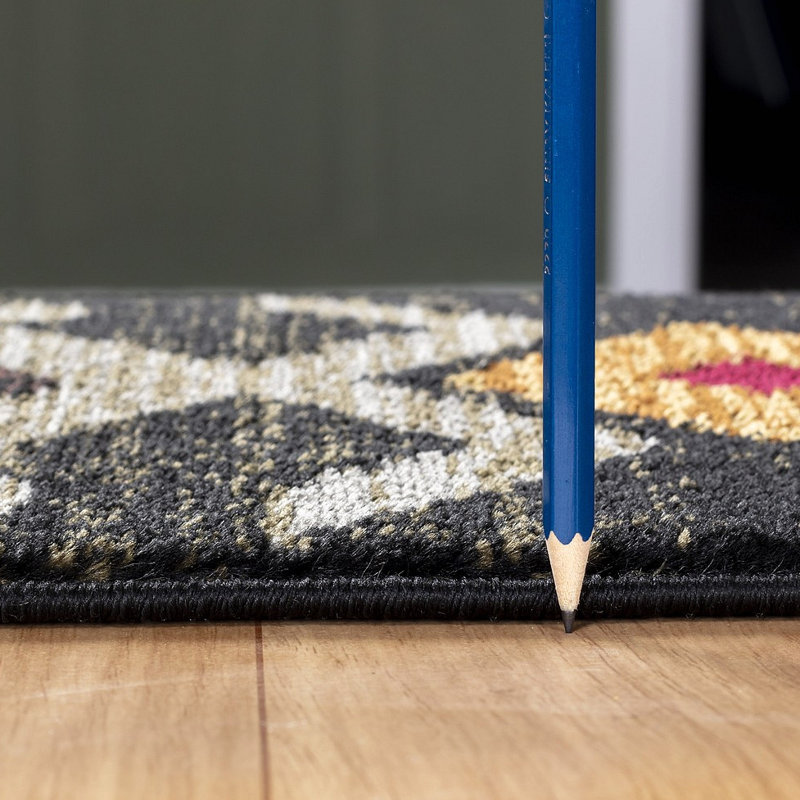 Southwest Area Rug, Rectangle 7'10" x 10'3", Black