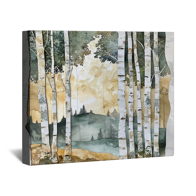 Toile de galerie Birch Tree Forest, 16 x 16 inches