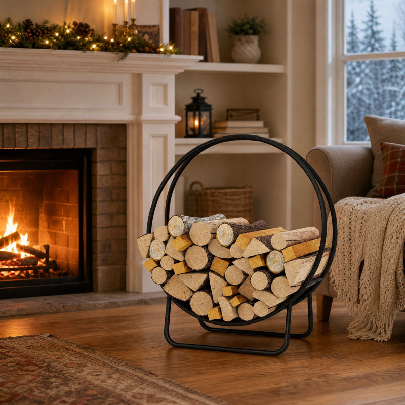 Firewood Storage Rack Heavy-duty Metal Log Holder