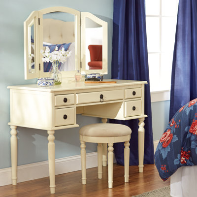 Ensemble de meuble-lavabo avec tabouret et miroir Ignatius