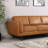 90" Mid-Century Modern Genuine Leather Sofa-1109788531