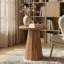 Petite table de bout ronde en bois massif, table d'appoint Farmhouse pour le salon, la chambre à coucher-124825500-124825501