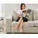 112" L-Shaped Sectional Sofa With Sloped Arm Design-Linen