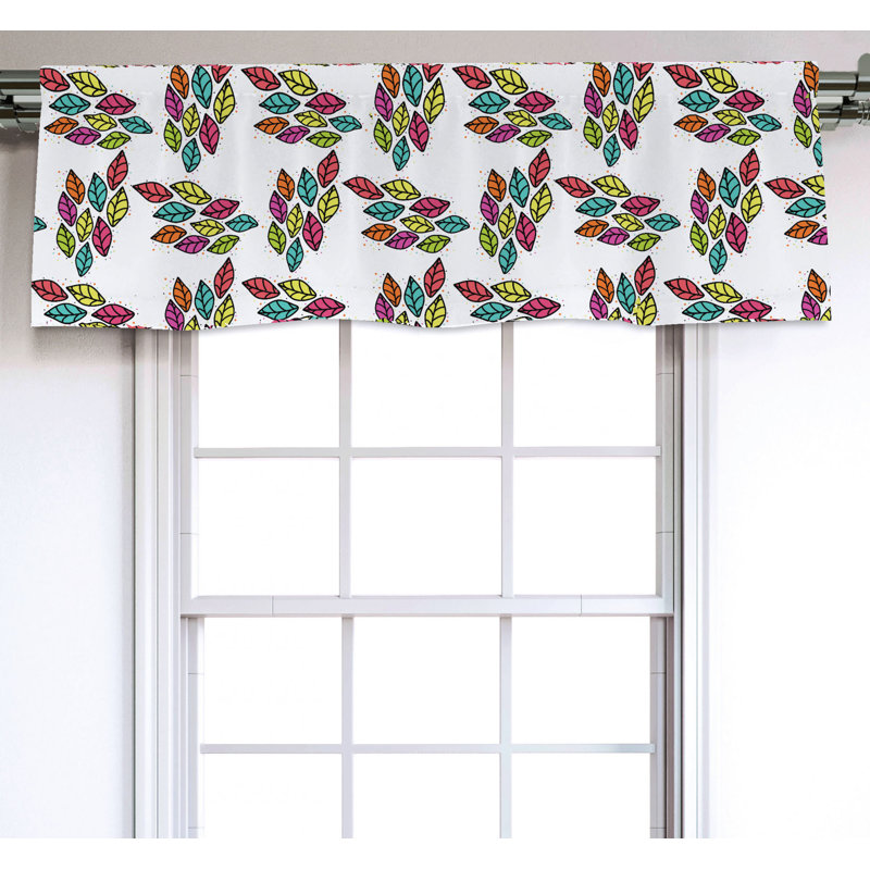 Sateen Floral Ruffled Window Valance