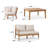 Weslyn 5 - Person Solid Wood Modular Sectional Patio Conversation Sets With Cushions