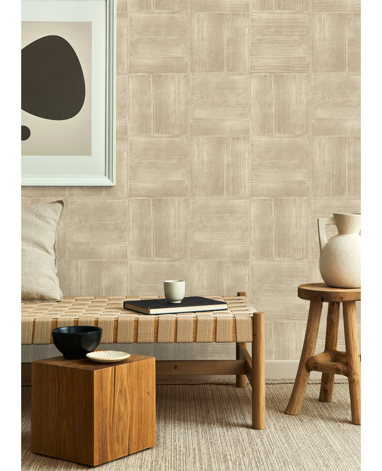 Addalyn Geometric Wallpaper, Neutral