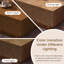 Table basse 31,5 pouces carrée en bois massif avec 2 tiroirs, frêne et chêne fabriqués à la main-2072749229-2072749226