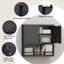 Armoire de rangement noire en métal à 2 portes avec tablettes réglables pour la cuisine et le bureau
