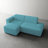 Berlare 2 - Piece Compression Upholstered Boneless Corduroy L-Shaped Modular Sectional Sofa Set – Fully Compressed, No Assembly Required-480882446-481251883