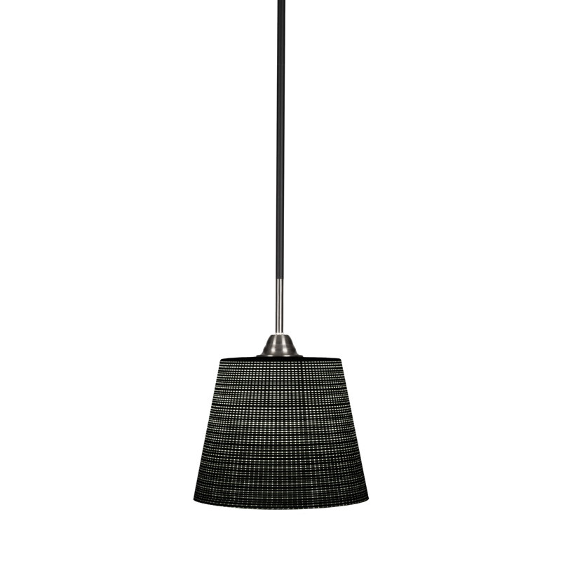 Luminaire suspendu Glenam Paramount, Matrice blanche, Noir mat/nickel brossé