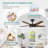 Ceiling Fans With Lights - 44" Modern Ceiling Fans With 5 Blades And 3CCT Dimmable, Low Profile Ceiling Light Fixture, Indoor/Outdoor Ceiling Fan Light For Bedroom, Covered Patios-1619403710-1619403699