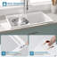 Évier de cuisine en granite 33 po x l 22 po à double cuve encastrée en quartz avec accessoires-117194984