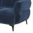 Chenille Upholstered Modern Track Arm Loveseat Blue