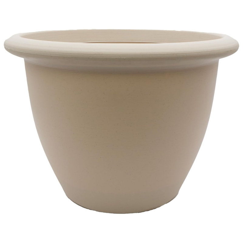  Sevilla Self-Watering Pot with Internal Disk 12", Cottage Stone, Beige, 8.75" H x 12" W x 12" D