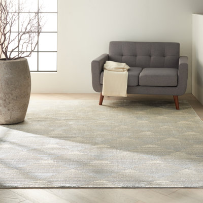 Tapis gris zone géométrique Pacific