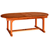 Chelsea Oval Teak Outdoor Extension Table 80"-115"