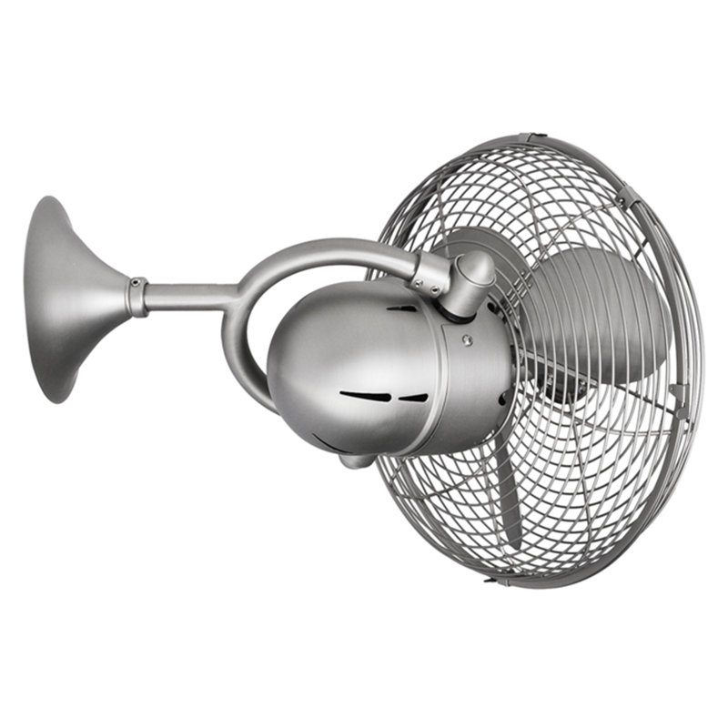Ventilateur mural oscillant 13 po , Nickel brossé