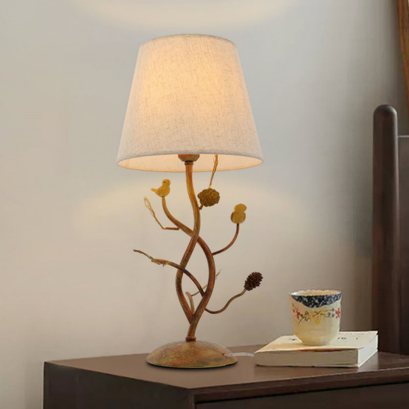 Lampe de table 27,55 po en fer et résine pour bureau à domicile