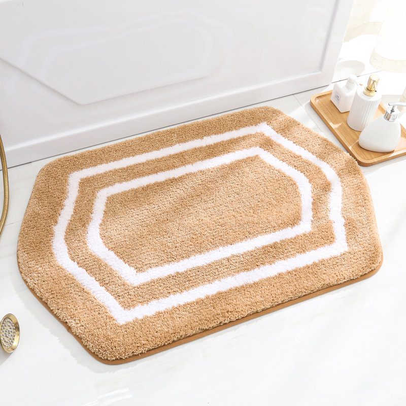 Tapis pour salle de bain Shilyn, L 24 po x L 36 po, Orange
