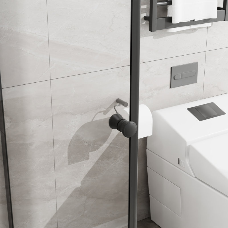 Grace 36" W X 36" D X 72" H Frameless Corner Shower Door Enclosure With 1/4" Clear Glass