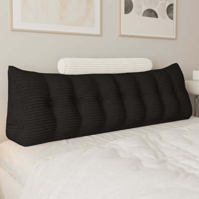 Sit-up Back Comfort WOWMAX Headboard Wedge Reading Pillow with Bolster Neck Roll Compression