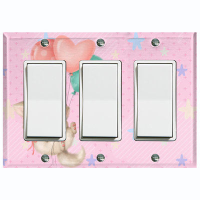 Animals 3 - Gang Toggle Light Switch Standard Wall Plate