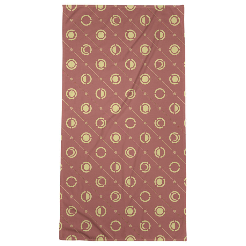 Serviette de plage Classic Moon Phases, Rose/beige