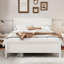 Lit plateforme Mid-Century en bois avec tête de lit et lattes en bois-967675713-967675715