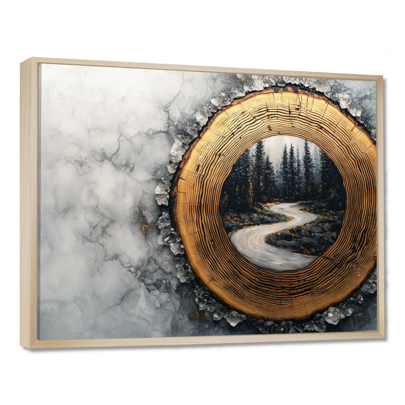 Gioacchina - Landscapes Canvas Art Print, H 16 po x l 32 po, Impression encadrée flottante, Crème, crème