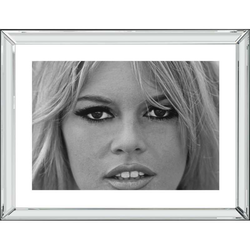 Brigitte Bardot Close Up - Print on Wood