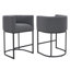 Tabouret rembourré à hauteur de comptoir avec structure en métal-1414249793