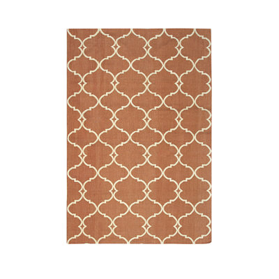 Durrant Orange Hand Knotted Area Rug