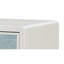 Armoire console Ansaldo blanc perle et argent scintillant