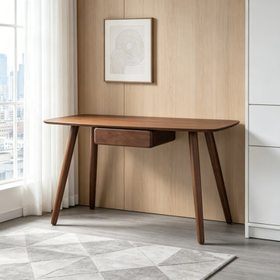 Study Computer Desk,Office Desk, Study Table,Writing Desk With Drawer For Home ,Office Modern Furniture,Walnut Colour
