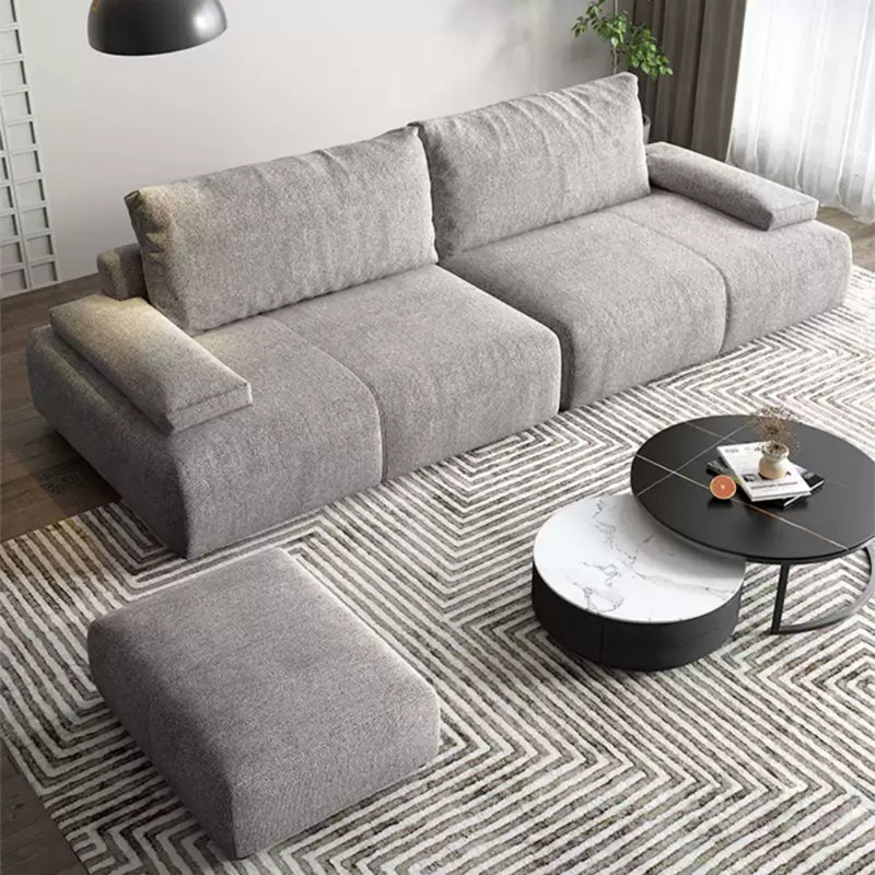 Canapé simple gris, H 34,2 po x l 102,3 po x P 39,4 po