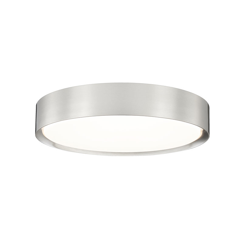 Plafonnier encastré 1 lumière Asalah, H 3 po x l 16 po x P 16 po, Nickel brossé