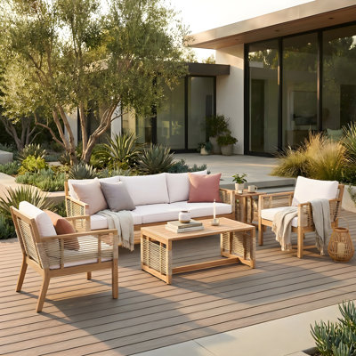 Outdoor Dining Set,Outdoor Patio Sofa Set for Garden, Backyard, Poolside