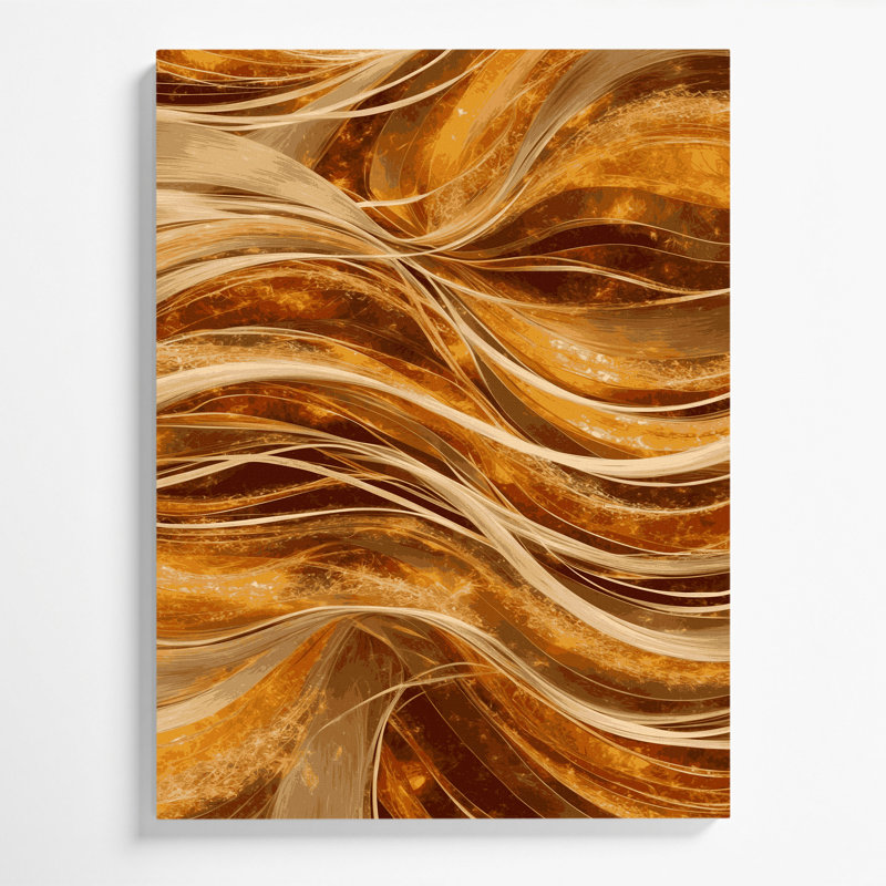 Art numérique sur toile, abstraction numérique 8, H 11 po x l 14 po