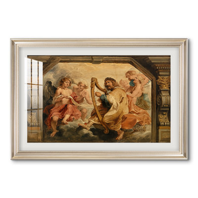 King David Playing the Harp, c. 1627-1628-Peter Paul Rubens-Custom Framed Print