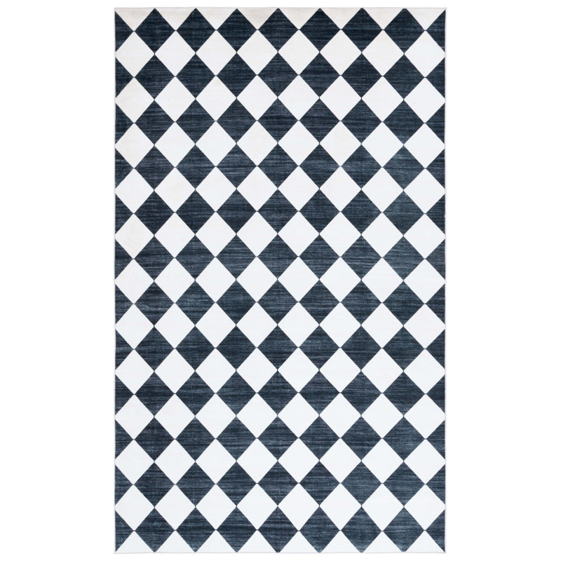 Tapis ivoire / noir Josalina Clara 938, Tapis de couloir 2 pi 6 po x 8 pi