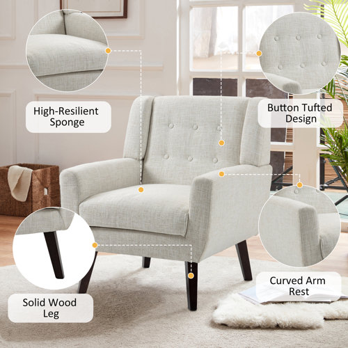 Corrigan Studio® Jaqueze Upholstered Armchair & Reviews | Wayfair