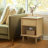 Rattan Drawer Nightstand End Table Set of 2  with Built-in Charging Station and LED light for Bedroom Living Room 